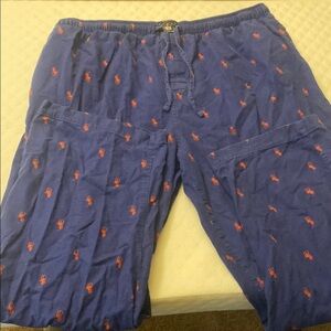 Blue and Red Joggers with Elastic Waistband
